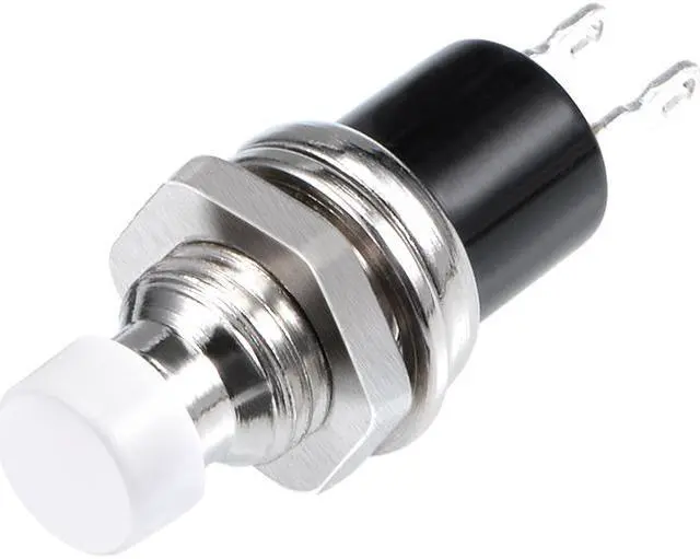 Main image of 5Pcs,7mm White Momentary Push Button Switch Round Flat Button SPST NO