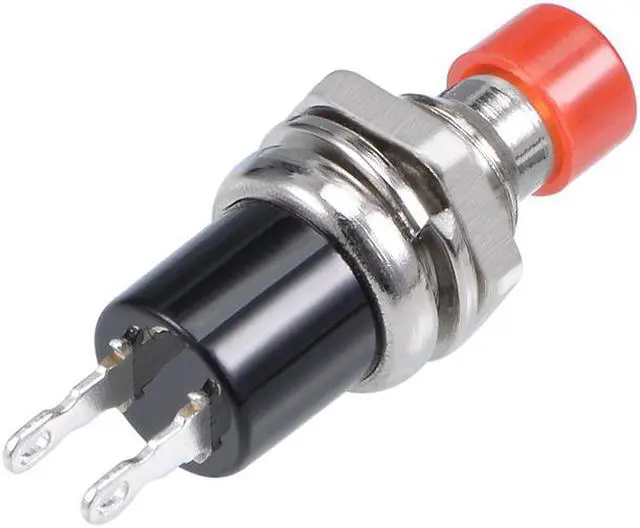Alt view image 3 of 3 - 10Pcs,7mm Red Momentary Push Button Switch Round Flat Button SPST NO