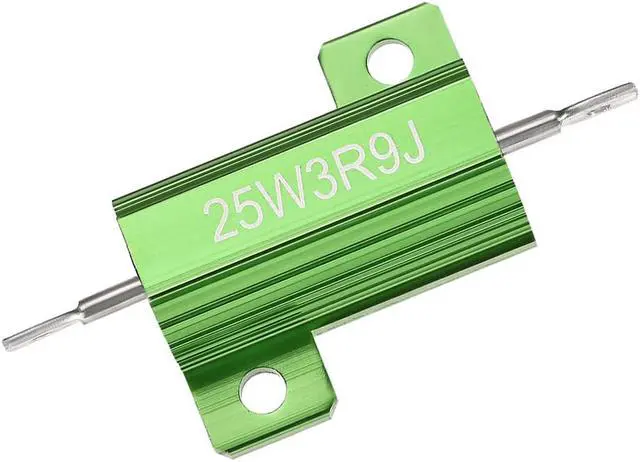 Alt view image 5 of 5 - 25W 3.9 Ohm 5% Aluminum Housing Resistor Wirewound Resistor Green Tone 3 Pcs