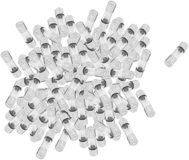 Main image of 100 Pcs 5mm x 20mm 250V 1A Quick Blow Design Cylindrical Shape Tubes Glass Fuse