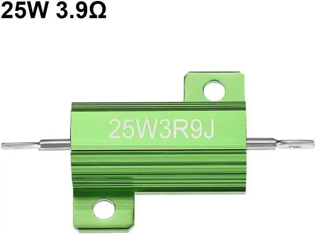Alt view image 2 of 5 - 25W 3.9 Ohm 5% Aluminum Housing Resistor Wirewound Resistor Green Tone 3 Pcs