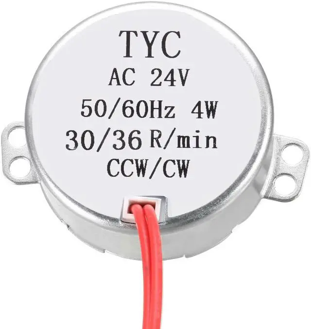 Alt view image 2 of 4 - Electric Motor Synchronous Motor Turntable Synchron Motor AC 24V 50/60Hz 4W 30-36RPM CCW/CW Direction