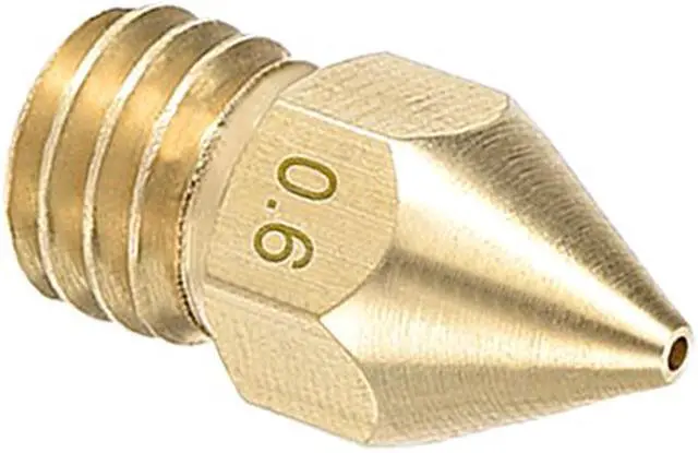 Alt view image 5 of 5 - 2pcs 3D Printer Nozzle,Brass MK8 Nozzle 0.6mm,Extruder Print Head for 1.75mm Makerbot Creality CR-10 ANET A8 CR-10 M6 3D Printer