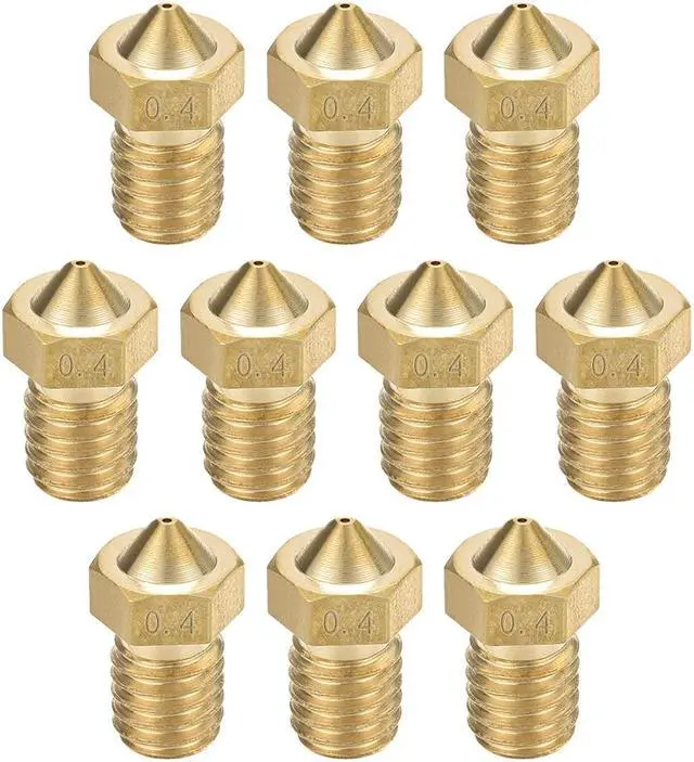 Main image of 0.4mm 3D Printer Nozzle, Fit V6 Extruder Head, for 1.75mm Filament Brass 10pcs
