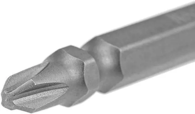 Alt view image 3 of 4 - 1/4" Hex Shank 100mm Length Magnetic Screwdriver SL5/PH2 Slotted-Phillips Double-Head Screwdriver Bits S2 Alloy Steel