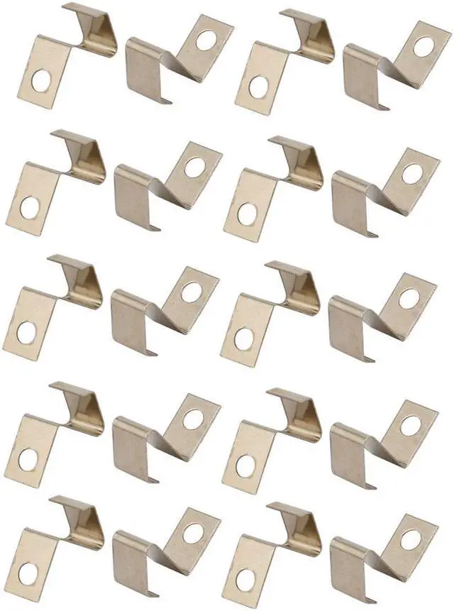 Main image of 20Pcs Silver Tone Metal SMT Mounted AAA Battery Positive Negative Contact Plate