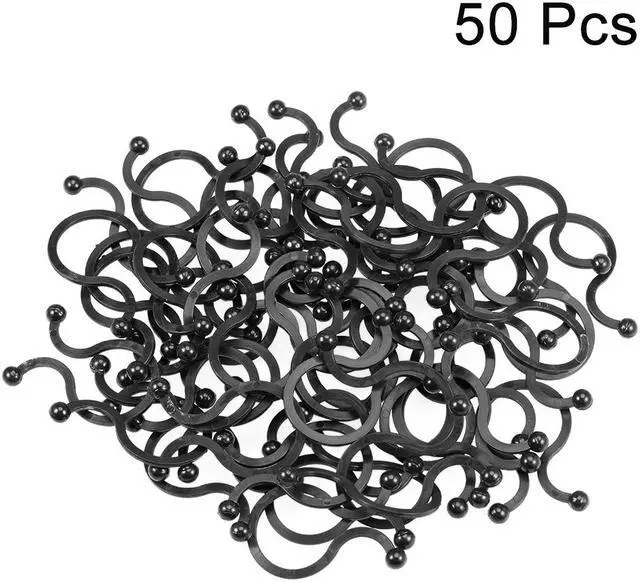 Alt view image 2 of 4 - Twist Lock Cable Wire Ties Nylon U Shape Save Place 18mm Dia Black 50pcs