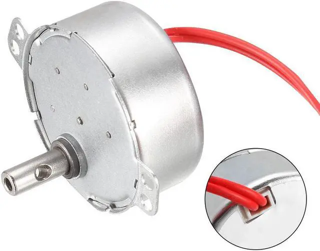 Alt view image 4 of 4 - Electric Synchron Motor Turntable Synchronous Motor AC12V 5-6RPM 50-60 Hz 4W CW Direction for Hand-Made, Model or Guide Motor