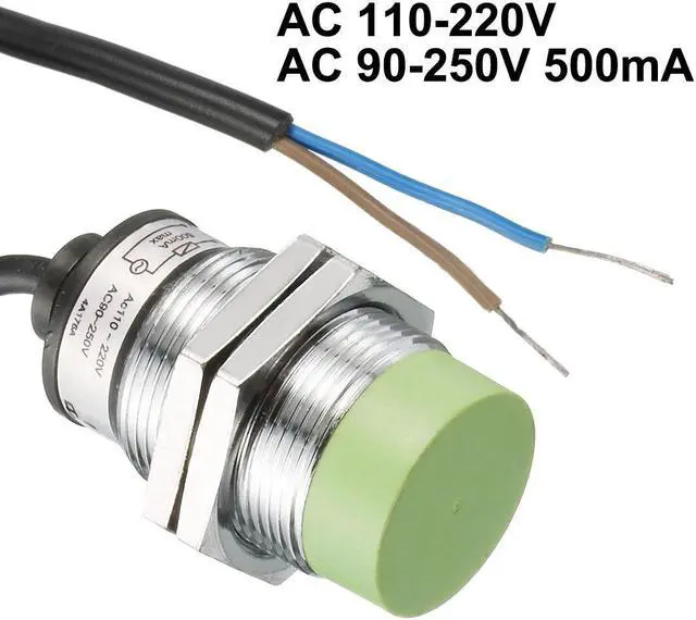 Alt view image 2 of 6 - 1-15mm Inductive Proximity Sensor Switch Detector NO AC 110-220V AC 90-250V 500mA 2-wire PR30-15AO