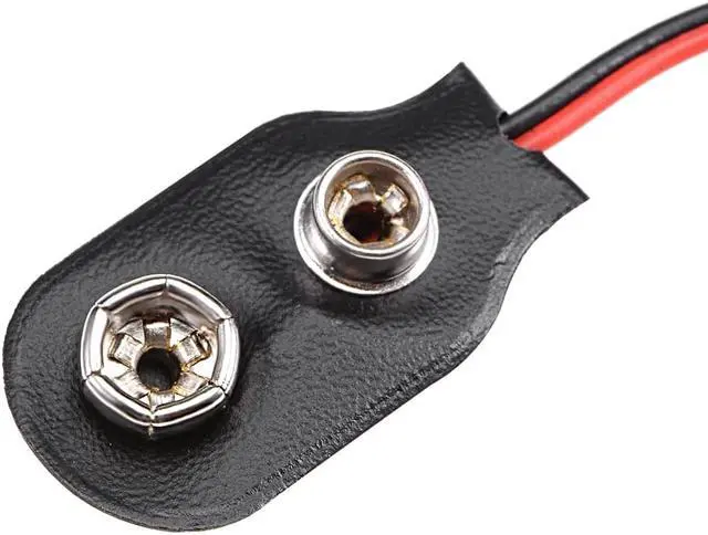 Alt view image 3 of 3 - 3pcs DC 9V Battery Clip I-Type Soft Buckle Connector Lead Wire 15cm Length