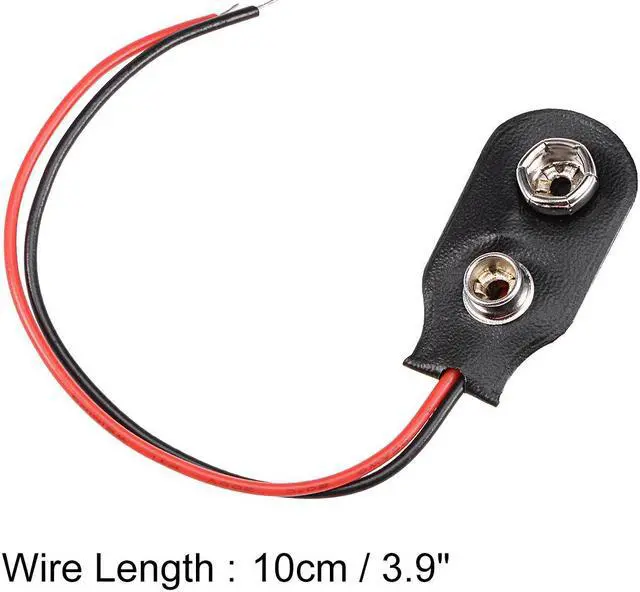 Alt view image 2 of 3 - DC 9V Battery Clip I-Type Soft Buckle Connector Lead Wire 10cm Long