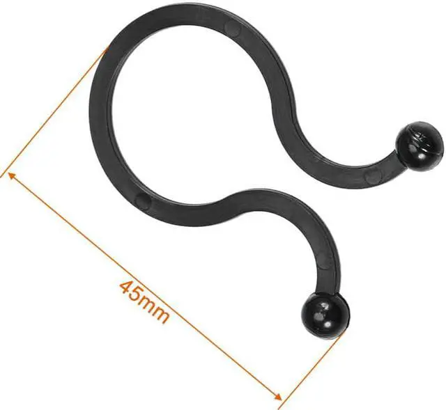 Alt view image 4 of 4 - Twist Lock Cable Wire Ties Nylon U Shape Save Place 18mm Dia Black 50pcs