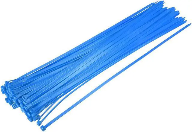Main image of Cable Zip Ties 500mmx4.8mm Self-Locking Nylon Tie Wraps Blue 40pcs