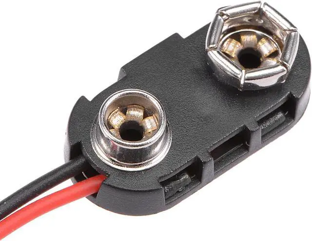 Alt view image 2 of 3 - 20pcs DC 9V Battery Clip I-Type Soft Buckle Connector Lead Wire 10cm Long