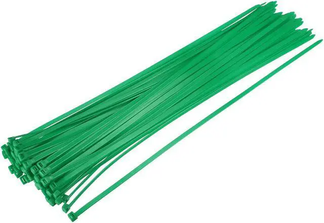 Main image of Cable Zip Ties 500mmx4.8mm Self-Locking Nylon Tie Wraps Green 60pcs