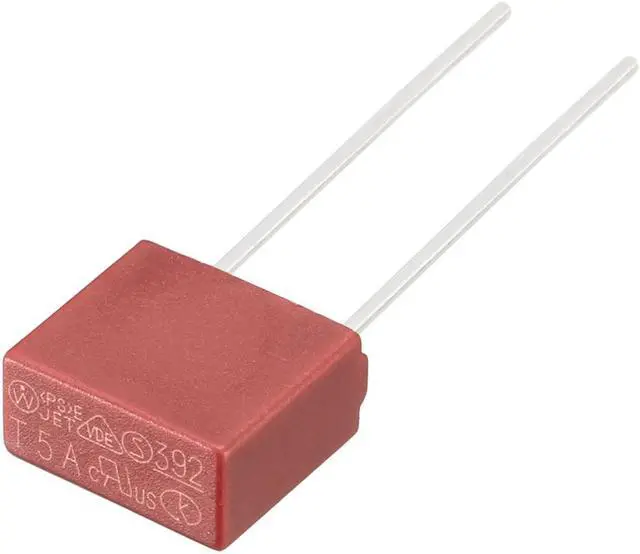 Alt view image 7 of 7 - 10Pcs DIP Mounted Miniature Square Slow Blow Micro Fuse T5A 5A 250V Red