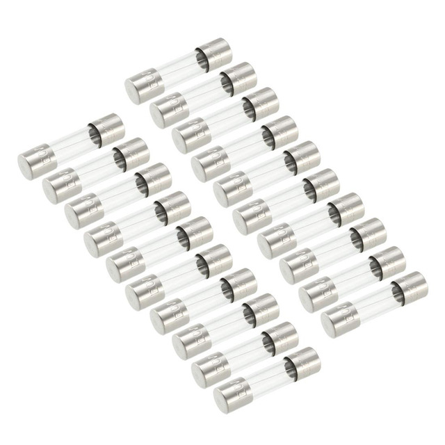10pcs 3.15A Slow Blow Glass Fuses – 5x20mm, T3.15A 250V, Unbranded