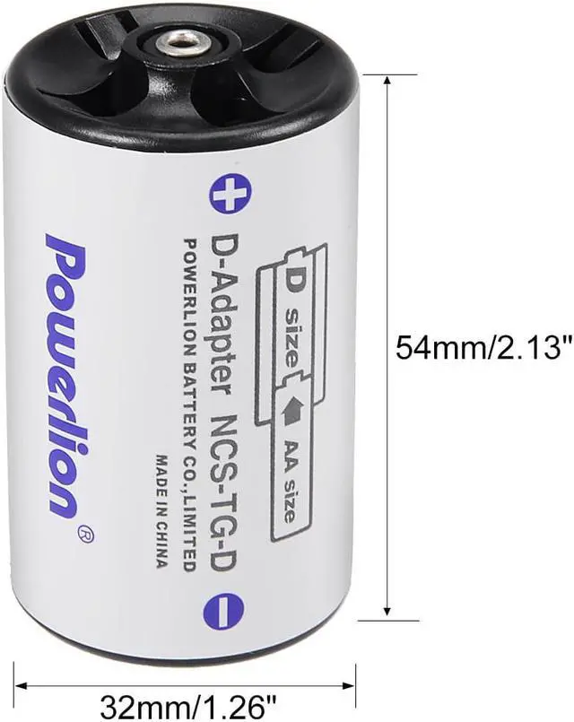 Alt view image 3 of 3 - 2 pcs AA to Size D Battery Adapters Converter Cases D-Adapter