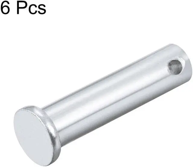 Alt view image 3 of 3 - Single Hole Clevis Pins - 10mm x 40mm Flat Head Zinc-Plating Solid Steel Link Hinge Pin 6Pcs