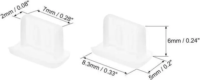 Alt view image 2 of 4 - Silicone Mini USB Anti-Dust Stopper Cap Cover Transparent 10pcs