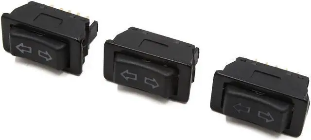 Alt view image 2 of 3 - 3pcs Universal Black 5 Pins Car Power Window Door Electric Switch Control Button