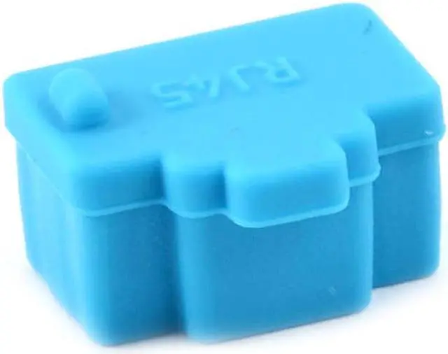Alt view image 2 of 2 - 10Pcs Laptop PC Ethernet Hub Port RJ45 Anti Dust Cover Cap Protector Plug Blue
