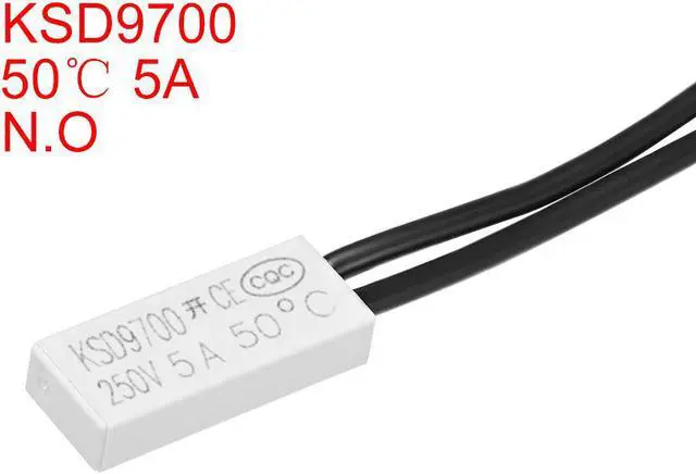 Alt view image 2 of 3 - KSD9700 Thermostat, 50 Normally Open Temperature Switch, N.O 5A Thermal Switch Bimetal Temperature Controller 2pcs