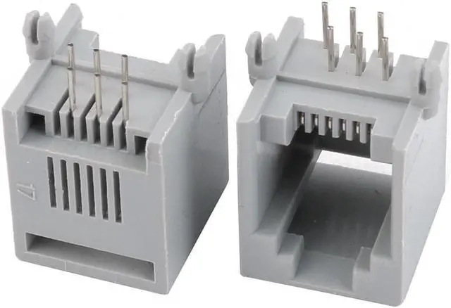 Alt view image 2 of 2 - RJ12 6P6C Female PCB Mounting Modular Jack Plug Phone Network Connector 20pcs