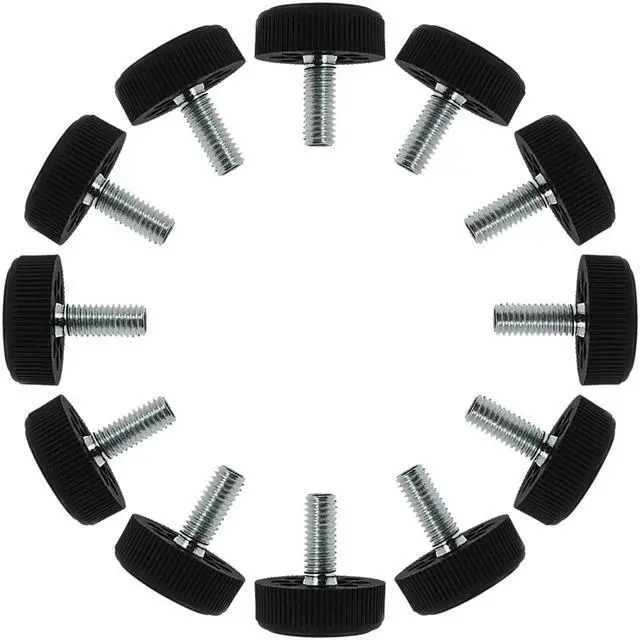 Main image of M8 x 20 x 30mm Furniture Glide Leveling Feet Base Protector for Desk Leg 12pcs