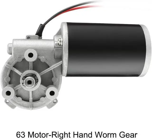 Alt view image 2 of 7 - DC110V 80W 160RPM Reversible Worm Gear Motor High Torque Speed Reducing Electric GearBox Motor-JCF63R