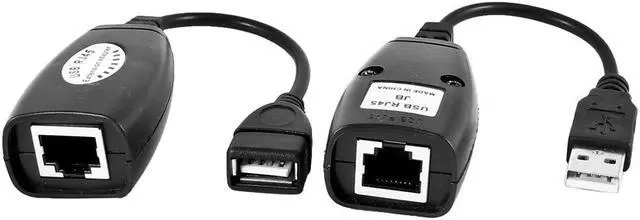 Main image of 2Pcs CAT5 5e Cat6 USB RJ45 Female to Male/Female Network Extension Adapter Cable