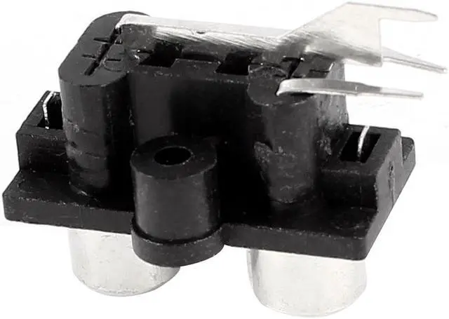 Alt view image 2 of 2 - Unique Bargains Dual Port RCA Phono Chassis Mount Socket Audio Video Red White Female Connector