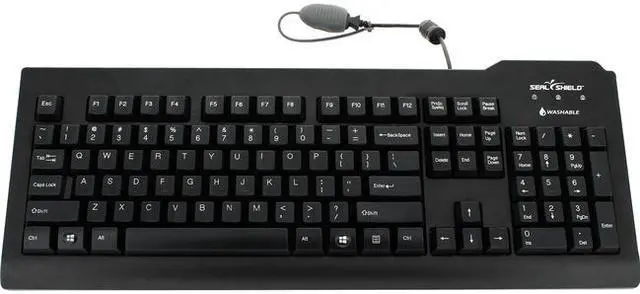 Main image of SEAL SHIELD SSKSV207 MEDICAL GRADE KEYBOARD W/ QUICK CONNECT - DISHWASHER SAFE - QWERTY ANSI USA (BLA