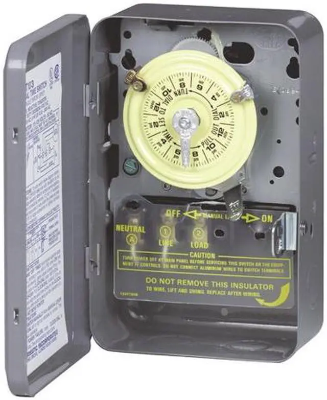 Alt view image 16 of 20 - Intermatic T103 120-Volt DPST 24 Hour Mechanical Time Switch