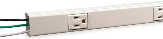 Alt view image 3 of 9 - LEGRAND V20GB306 Prewired Raceway,6 Outlets,Steel