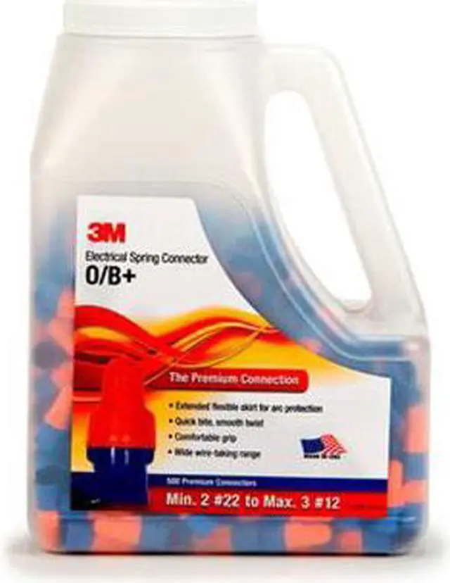 Alt view image 3 of 6 - 3M O/B+Jug Twist On Wire Connector,22-12 AWG,PK500