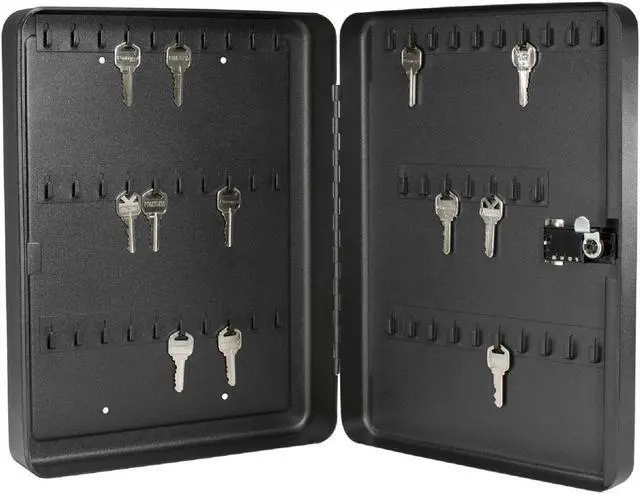 Alt view image 2 of 2 - Barska Key Cabinet, Wall Mount, 60 Keys Matte Steel AX11822