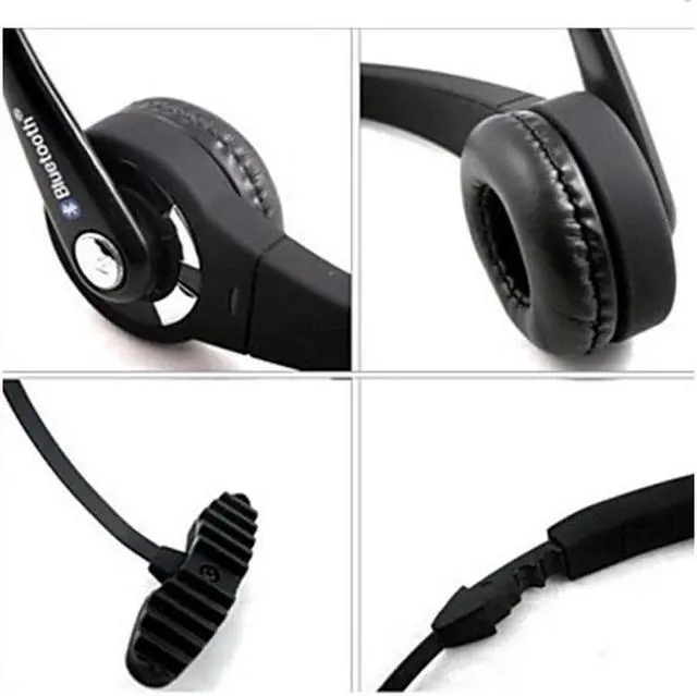 Alt view image 3 of 3 - Wireless Bluetooth Headset With Microphone 10H Talking Time For Driver Call Center Skype Office Wireless Headphone