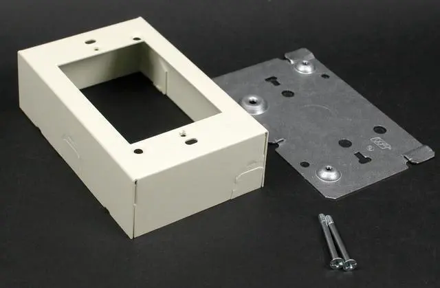 Alt view image 4 of 5 - LEGRAND V5741 Device Box, 500, 700 Series, 1.37 in H, 4-5/8 in L, Ivory