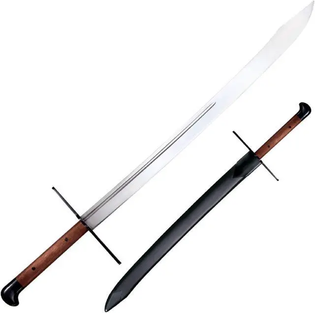 Alt view image 10 of 13 - COLDSTEEL 88GMS COLD STEEL GROSSE MESSER WITH LEATHER SCABBARD