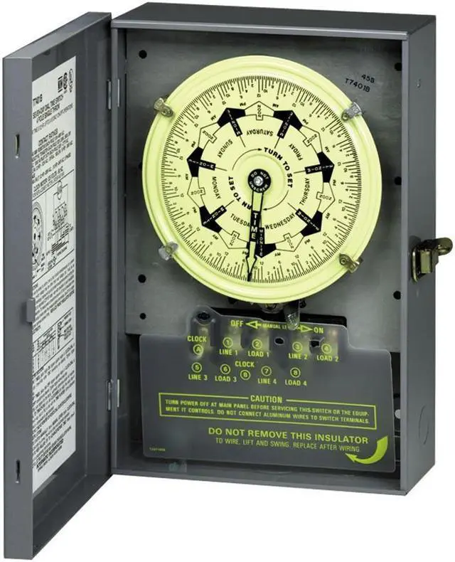 Main image of INTERMATIC T7401B Electromechanical Timer,7 Day,4 Poles