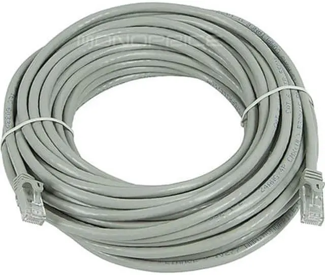 Alt view image 3 of 18 - Monoprice Cat6 Ethernet Patch Cable - 50 Feet - Gray | Network Internet Cord - RJ45, Stranded, 550Mhz, UTP, Pure Bare Copper Wire, 24AWG - Flexboot Series