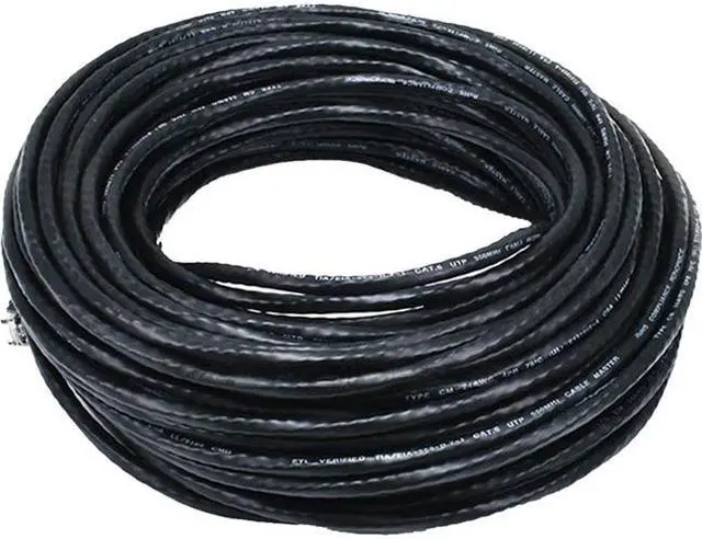 Alt view image 4 of 19 - Monoprice Cat5e Ethernet Patch Cable - 100 Feet - Black | Network Internet Cord - RJ45, Stranded, 350Mhz, UTP, Pure Bare Copper Wire, 24AWG