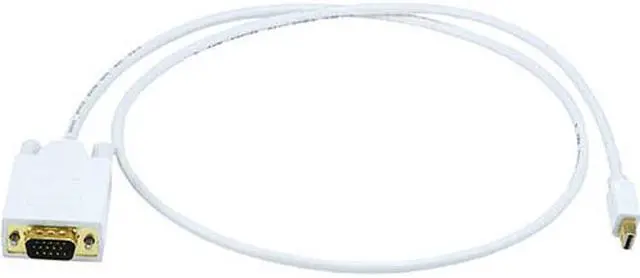Alt view image 3 of 7 - Monoprice 3Ft 32Awg Mini Displayport To Vga Cable - White