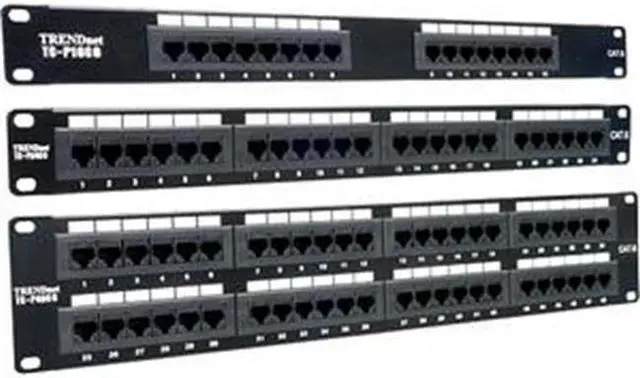 Alt view image 2 of 18 - TRENDnet TC-P16C6 16-Port Cat.6 Patch Panel