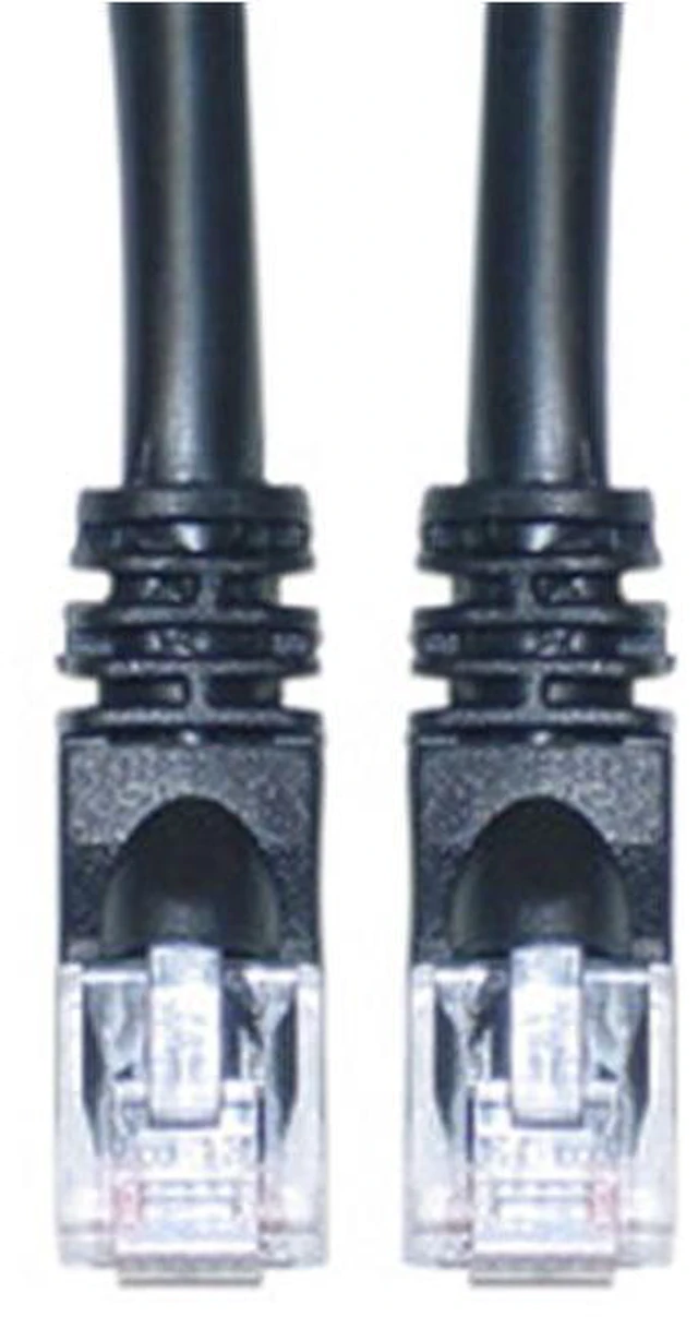 Main image of CableWholesale Cat5e Ethernet Patch Cable Snagless Molded Boot 10 foot - Black