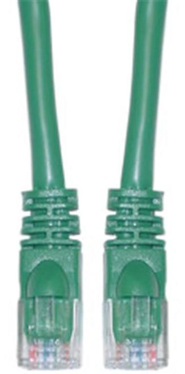 Main image of CableWholesale Cat5e Ethernet Patch Cable Snagless Molded Boot 14 foot - Green