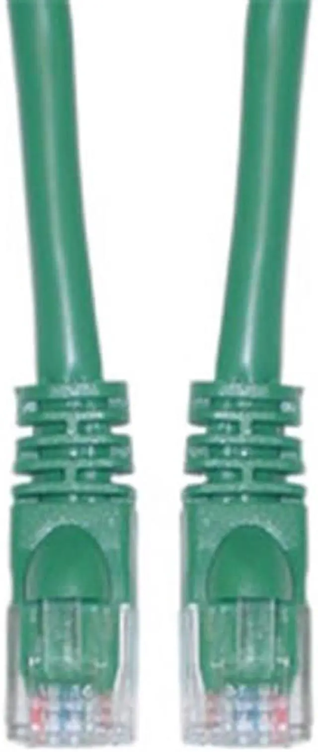 Main image of CableWholesale 13X6-05115 Cat6a Green Ethernet Patch Cable  Snagless Molded Boot  500 MHz  15 foot