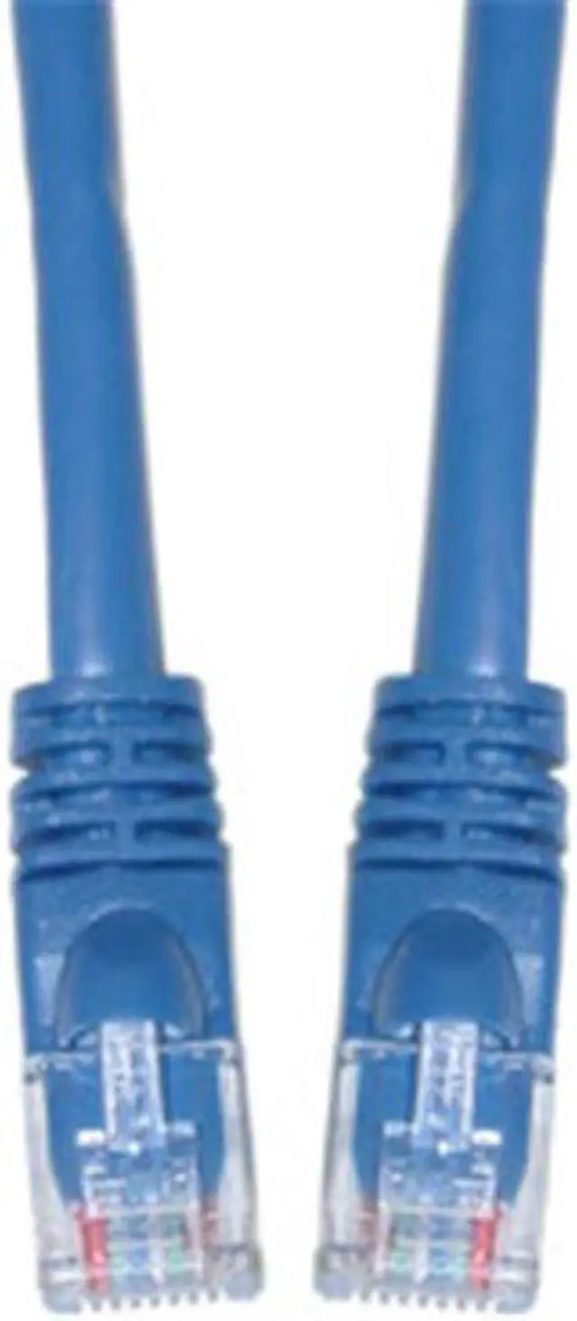 Main image of CableWholesale 13X6-06101 Cat6a Blue Ethernet Patch Cable  Snagless Molded Boot  500 MHz  1 foot