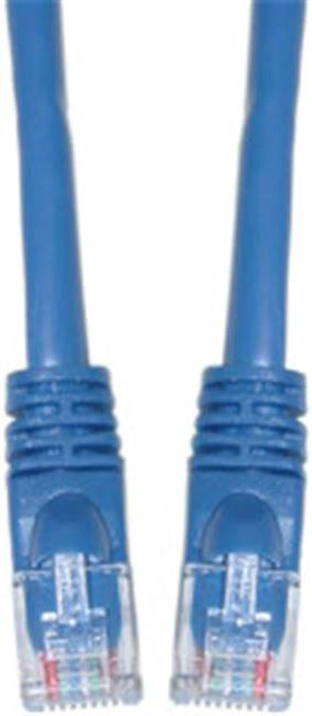 Main image of CableWholesale 13X6-06102 Cat6a Blue Ethernet Patch Cable Snagless Molded Boot 500 MHz 2 foot